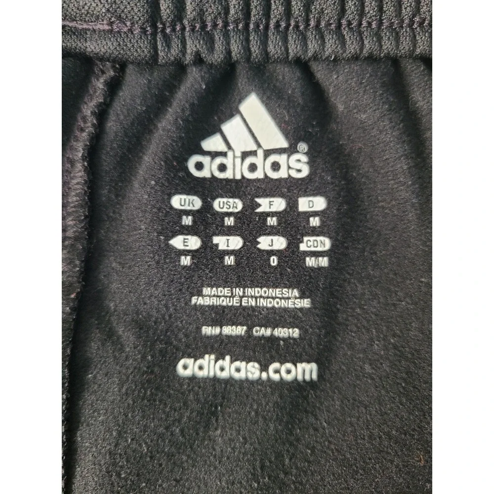 Adidas Mens Track Pants Black Gray Mesh Side Stripe Athletic Sweatpants AA2898 M